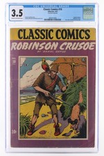 Classic Comics #10 - Gilberton 1943 CGC 3.5 Original edition. Robinson Crusoe. T picture
