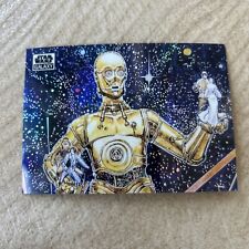 2021 Topps Star Wars Chrome Galaxy An Oversized Presence Refractor #6 C-3PO picture