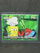 Topps 2025 Topps Chrome SpongeBob SquarePants #68 Ravioli Ravioli Green /99 picture