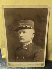 Antique Occupational Cabinet Card Photo Fire Department Fire Chief  Kansas picture