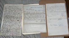 1867 Contract & Docs Rock Excavation of Canal Quinebaug River Putnam Pomfret CT picture