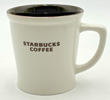 Starbucks 2009 New Bone China 18oz Coffee Mug Brown & White picture