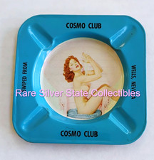 Scarce ca. 1951-53 Nevada Casino Ashtray Cosmo Club Pinup Girly Wells NV picture