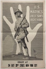 U.S. Marines Recruitment Poster (WWI) - 2x3 Print 🗞️ 200gsm Paper💎 Print picture
