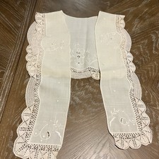 Vintage Cotton Collar Beige Linen picture