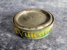 Vintage Vulcanol Stove Treatment Polish Bulldog Embossed Lid Advertising Tin picture