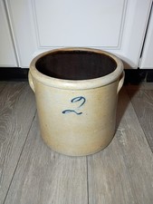 Antique Red Wing 2 Gallon Stoneware Crock Primitive  picture