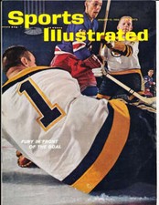 1/15 1962 hockey Boston Bruins Eddie Johnston Sports Illustrated newsstand nm bx picture