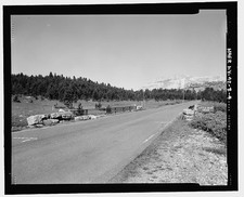 Photo:Beartooth Butte Bridge Little Bear Creek MT 1930s Road View West picture