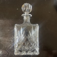 Vintage Thomas Webb Romeo Square Crystal Decanter Barware Gorgeous ￼ picture