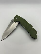 NRA folding pocket knife, green, stainless blade, ABS handle, ambidextrous picture