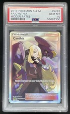 2019 Pokemon SM Hidden Fates #SV82/SV94 Cynthia PSA 10 picture