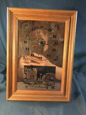 Wooden Saggars Copper Mirrored Piccadilly Circus London English Clock Rare picture