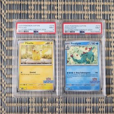 2025 Pokémon Illustration Contest Complete PSA 9 Pikachu/Feraligatr set picture