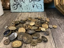 VINTAGE NAVY ANCHOR MIXED BUTTON Lot  Buckin Bronco Others  picture