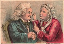 1880s-90s Dr. Issac Thompson's Eye Water Troy NY Trade Card Woman Wiping Eye picture