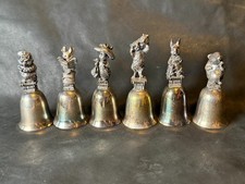 6 Vintage Beatrix Potter Silver Bells with clappers - New England collection picture