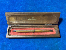 Vintage Hallmark Wood Ballpoint Pen w/ Original Hinged Black Walnut Hallmark Box picture