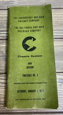 Vintage Chessie System Ohio Division Timetable No 2 January 1, 1977 picture