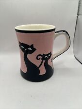 HUES N BREWS Pink & Black Cat- Catitude Mug picture