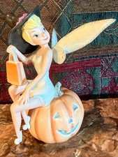 TINK'S HALLOWEEN TREATS Disney Tinkerbell Figure BY LENOX PORCELAIN Superb picture