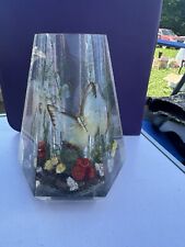 Vintage Acrylic Lucite Butterfly Vase 5.75 Inches Tall picture