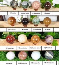 Bulk 4.3 Kg Gemstone Crystal Ball Lot- 16 Pcs Unique Varieties Polished Spheres picture