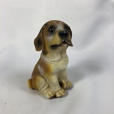 Small Brown Tan Puppy Dog Pet Resin Figurine Cute Home Decor Collectible Animal picture