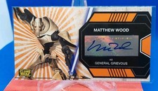Star Wars Clone Wars Widevision Autograph Card General Grievous Matt Wood Auto picture