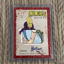 Keepsake Invincible Laser Signapatch #596 Martian Man 1/1 Red Vyinl picture