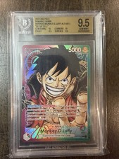 One Piece OP01-003 Alternate Art Monkey D. Luffy, BGS 9.5 Gem Mint picture