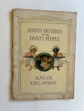 Dainty Desserts For Dainty People Vintage Knox Gelatine c1900 Recipe Book picture