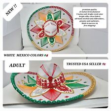 Mexico colors adults sombrero charro mariachi hat extra fancy picture