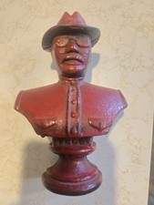 Antique Teddy Roosevelt 1919 A.C. Williams cast iron coin bank picture