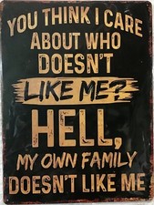 FREE SHIPPING BUY or make OFFER B4 it’s SOLD Family funny 12x16 TIN SIGN #62 picture