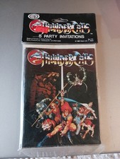 Vintage 1985 Thundercats  8 Party Invitations Cards New Old Stock -Sealed picture