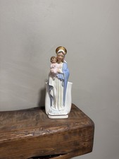 Lefton 7337 Vintage Madonna and Child Ceramic Planter picture