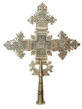 Vintage Ethiopian Processional Cross Orthodox Coptic Christian 30