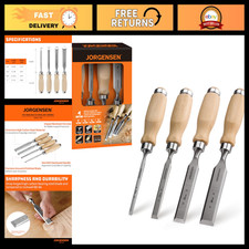 4-Piece Wood Chisel Set - 1/4