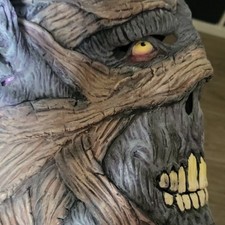 Vintage Giant Mummy Halloween Mask Collectible Rats In Head Gold Tooth USA picture