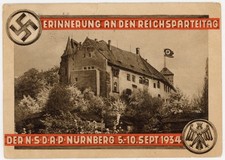 1934 Nuremberg Germany NSDAP Reichsparteitag Postcard + Special Slogan Cancel picture