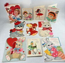 10 Vintage 1960s Activity, Cut-out Cards ~ Signed but Uncut / Unused Activities picture