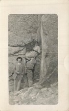 RPPC Real Photo Postcard Mollie / Mollie & Ray Perry natural rock structure picture