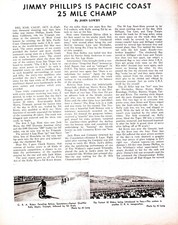 1949 Jimmy Phillips Motorcycle Racer - 2-Page Vintage Article picture