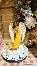 Beautiful African American Angel-Cloud figurine by Sylvia Walker+Gift Ready $4 picture