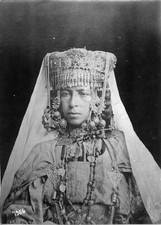 Young Georgian woman in bridal dress 1910 OLD PHOTO picture