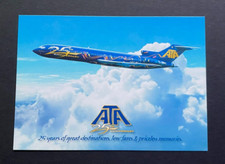 ATA American Trans Air Boeing 727-200 75th Anniversary Livery Aircraft Postcard picture