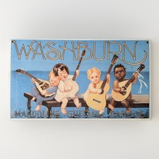Vintage Washburn Mandolins Guitars Banjos Ande Rooney 1988 Metal Porcelain Sign picture