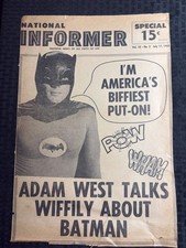 1966 July 17 NATIONAL INFORMER Newspaper G/VG 3.0 COVER ONLY Adam West Batman picture