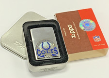 Vintage 2003 Zippo Lighter NFL Team Indianapolis Colts 3D Emblem Unfired In Box picture